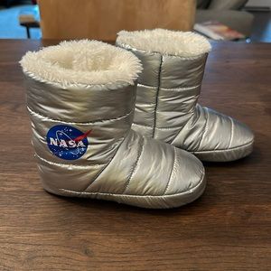 NASA silver slippers